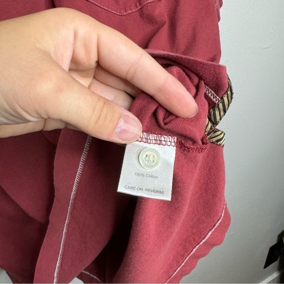 Billy Reid Men's Pensacola Slim Fit Polo Shirt Short Sleeve Red - Picture 9 of 10